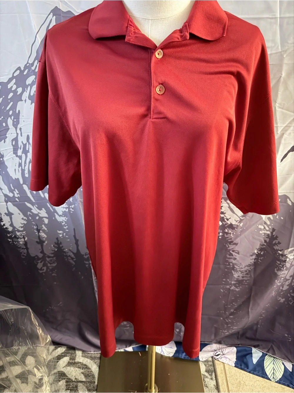 Nike Golf Dri-FIT Rust Red Short Sleeve Polo Shirt